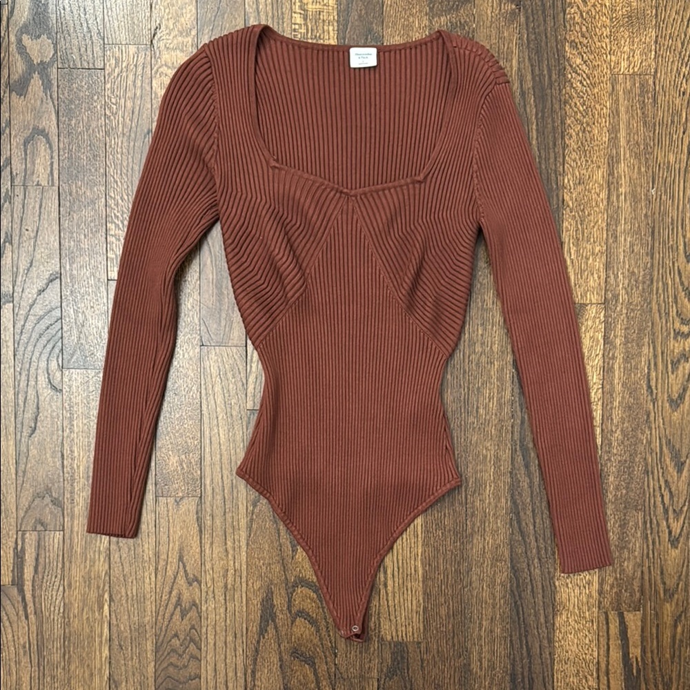 Abercrombie & Fitch Ribbed Bodysuit Sweater Large